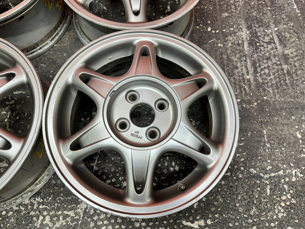 94 01 ACURA INTEGRA SNOWFLAKE WHEELS RIMS OEM FACTORY OE #27413