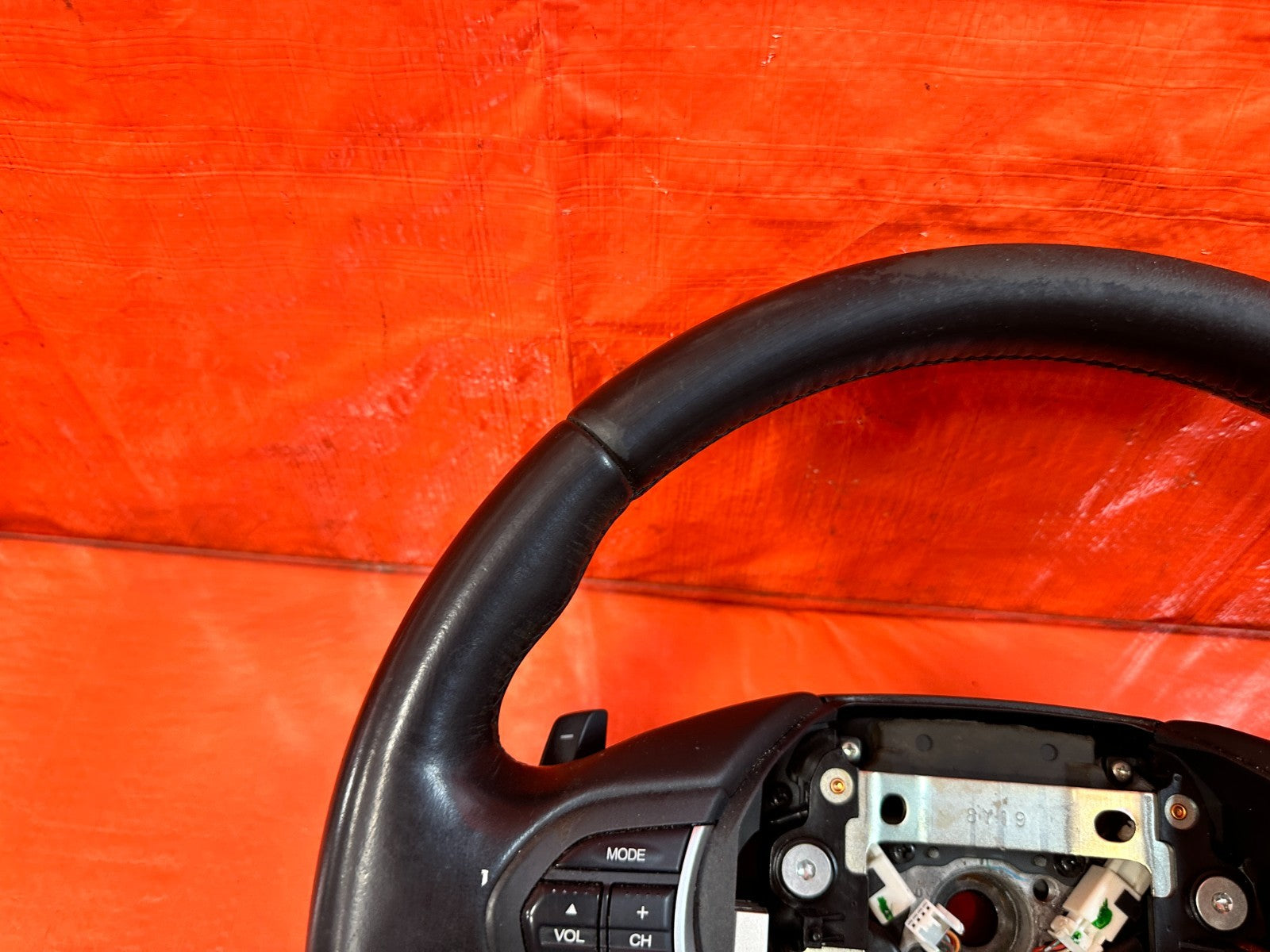 09 14 ACURA TSX   STEERING WHEEL   BLACK LEATHER WRAP   OEM FACTORY #3216