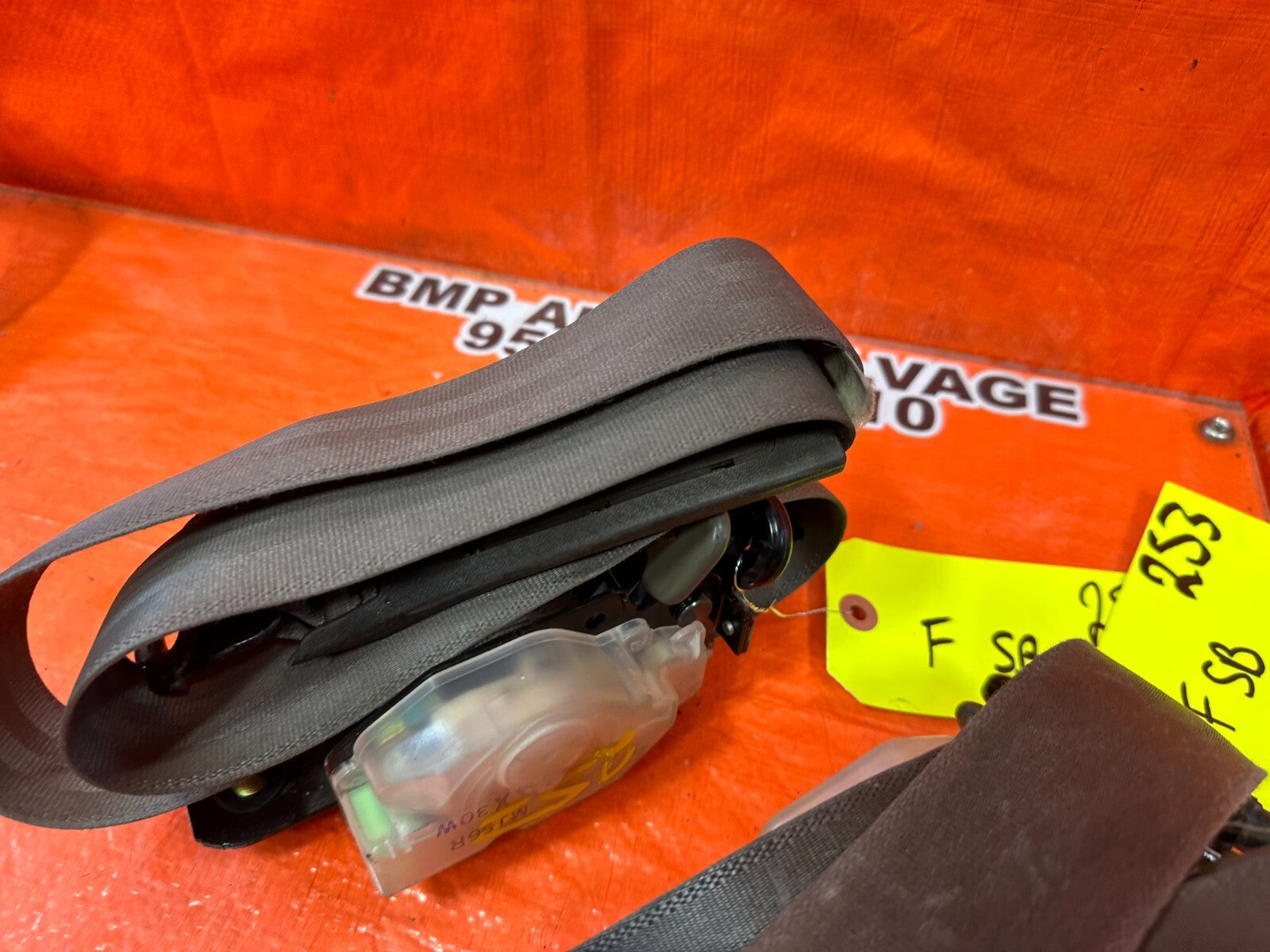 94 01 ACURA INTEGRA 2 DOOR SEAT BELT SET   FRONT REAR LEFT RIGHT TAN OEM #2537