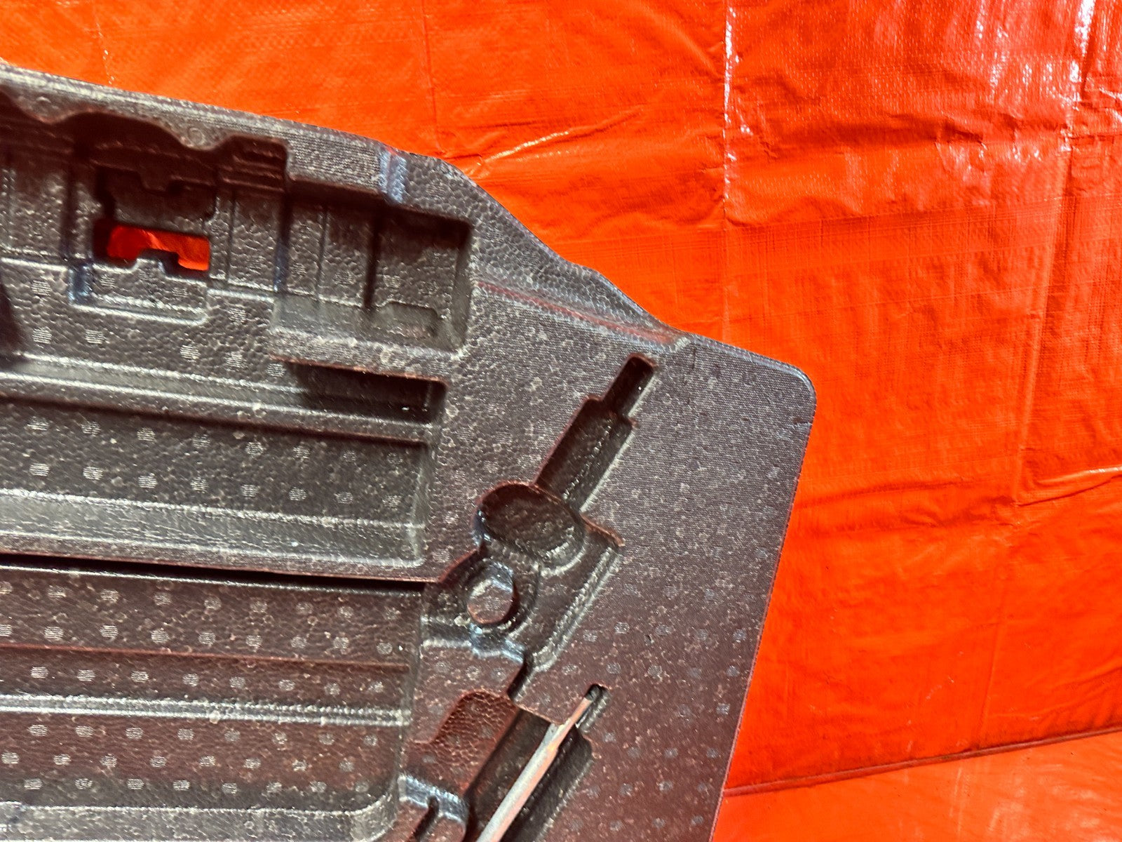 14 23 INFINITI Q50   SPARE TIRE TOOL KIT TRIM FOAM STYROFOAM   OEM #3143