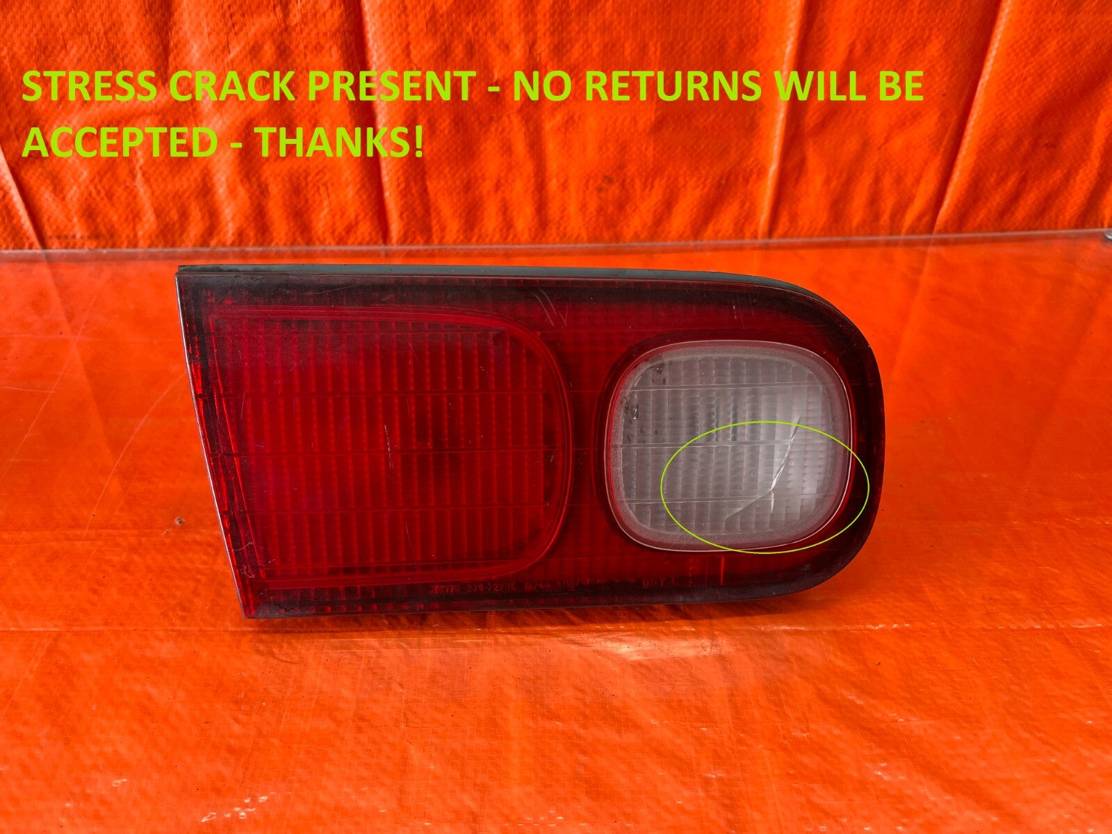 98 01 ACURA INTEGRA SEDAN   DRIVER LEFT   INNER   TAIL LIGHT LAMP   OEM #123 0