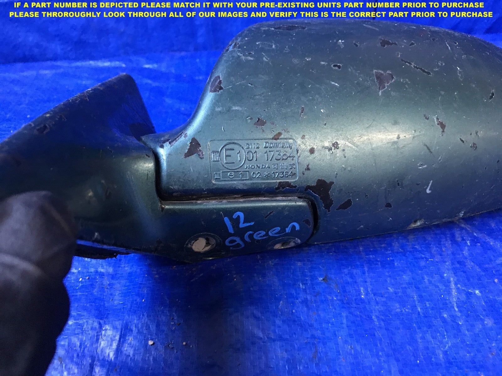 OEM 1990 1991 1992 1993 HONDA ACCORD DRIVER LEFT SIDE VIEW MIRROR ___3