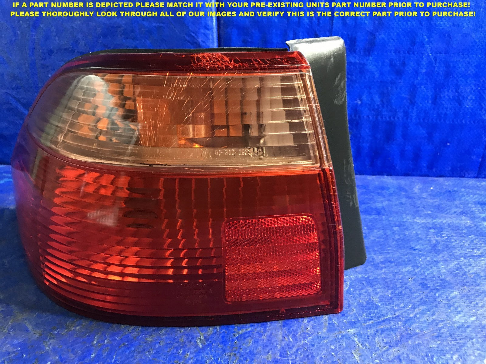 OEM 1998 1999 2000 98 99 00 HONDA ACCORD 4D SEDAN DRIVER LEFT TAIL LIGHT 1