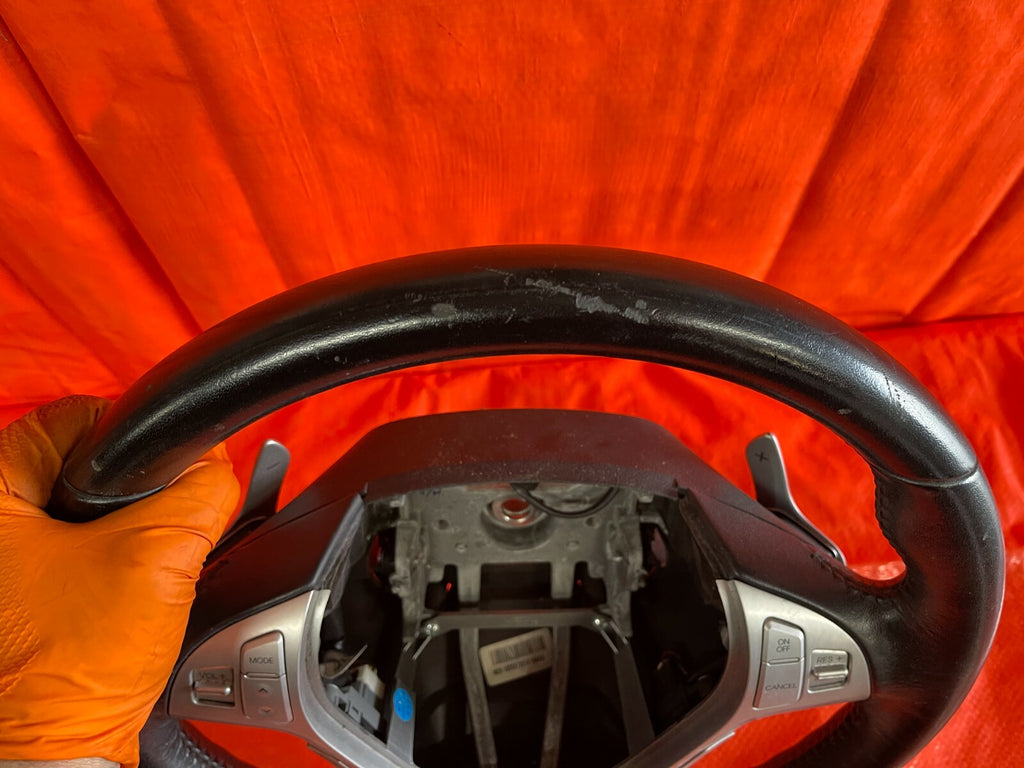 10 12 HYUNDAI GENESIS 2D COUPE   STEERING WHEEL   BLACK LEATHER SILVER FACE OEM4
