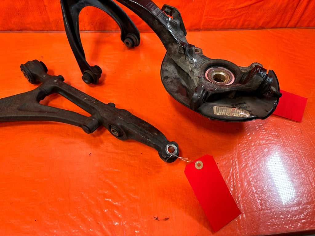 96 00 HONDA CIVIC DRIVER LEFT FRONT SPINDLE KNUCK HUB & CONTROL ARMS   OEM #31915