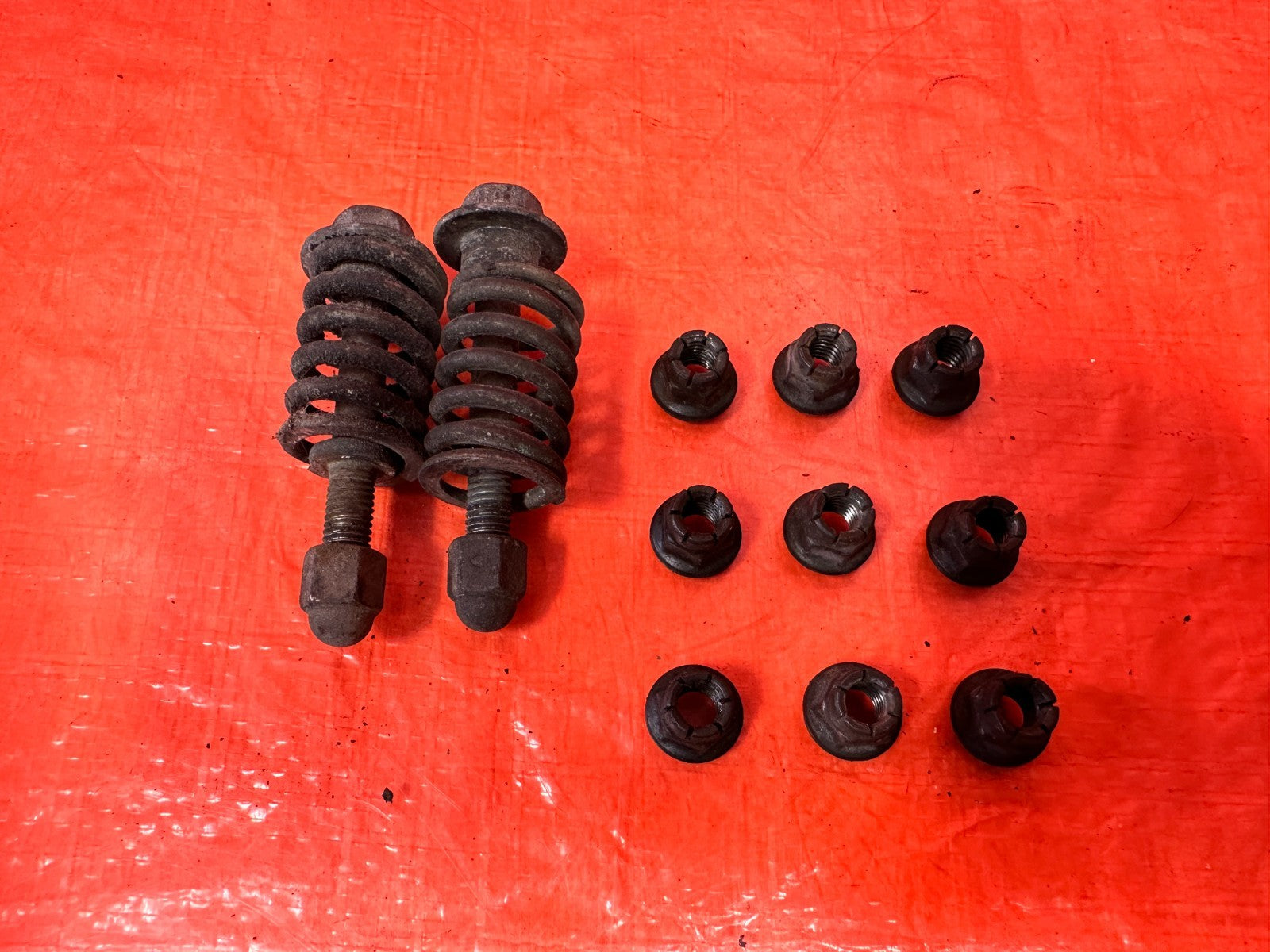 90 91 HONDA CIVIC HATCHBACK EXHAUST MANIFOLD BOLTS AND FLEXPIPE HARDWARE OEM 3254