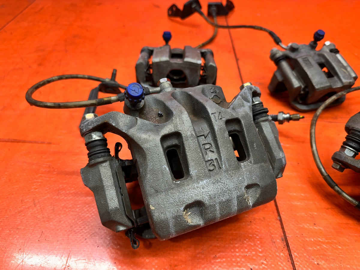 03-08 NISSAN 350Z FRONT REAR LEFT RIGHT BRAKE CALIPERS SET OF 4 OEM #34610