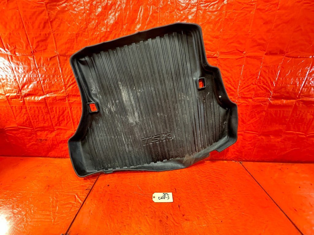 04 08 ACURA TSX   TSX LOGO   ALL WEATHER RUBBER TRUNK MAT LINER LINING   OEM 3220