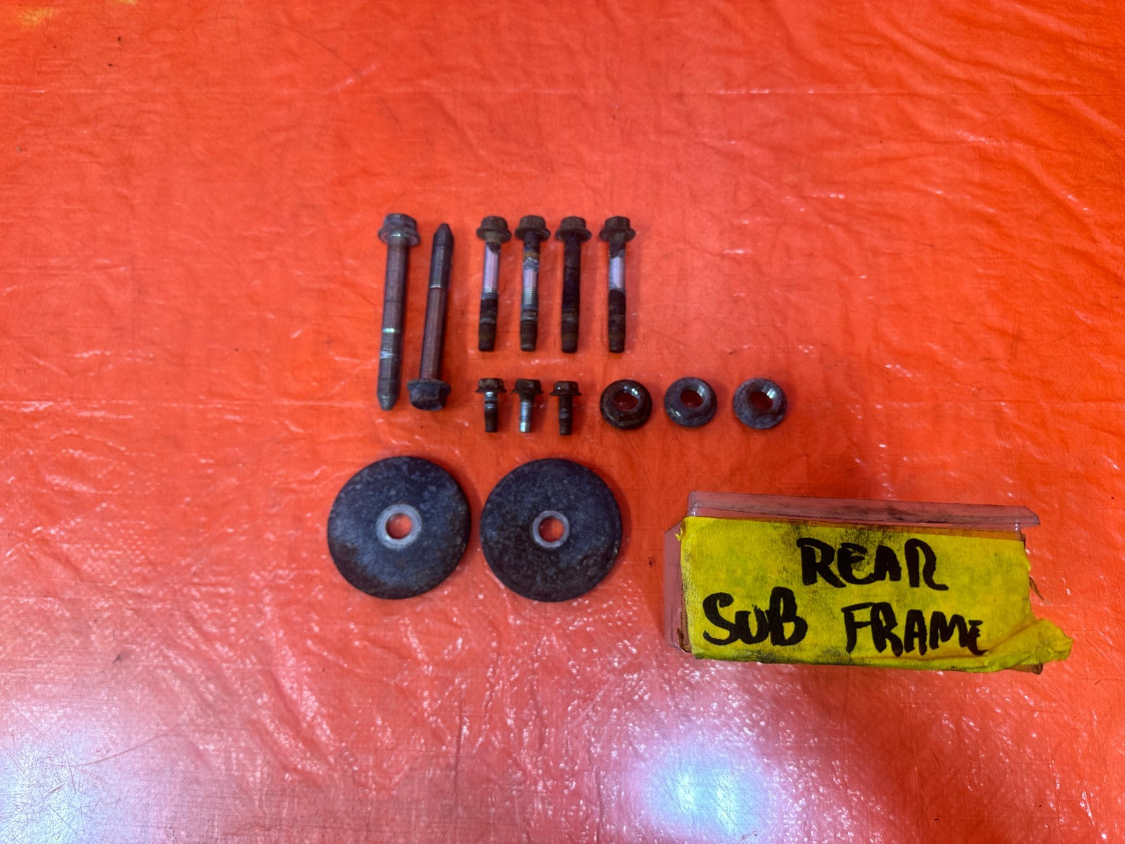 08 15 INFINITI G37 Q60   REAR SUBFRAME CROSSMEMBER CARRIER BOLTS   OEM 3290