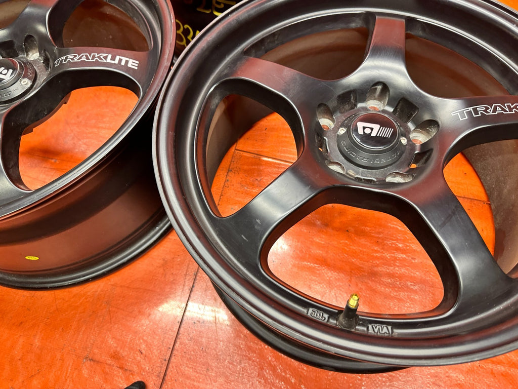 MOTEGI RACING TRAKLITE 17 INCH ALLOY WHEELS SET OF 3 17x8 +40 5x114.3 AFTERMARKE9