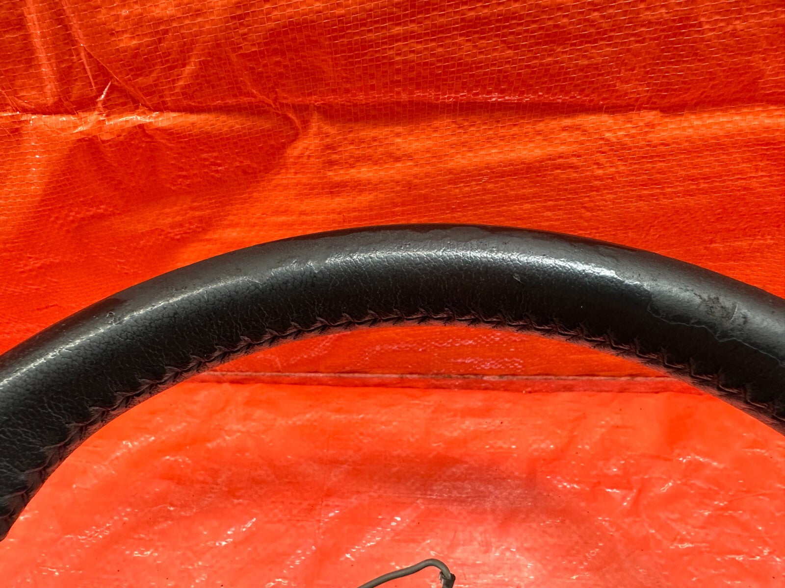 15 20 SUBARU WRX STI   STEERING WHEEL   BLACK LEATHER WRAP   OEM FACTORY #1829