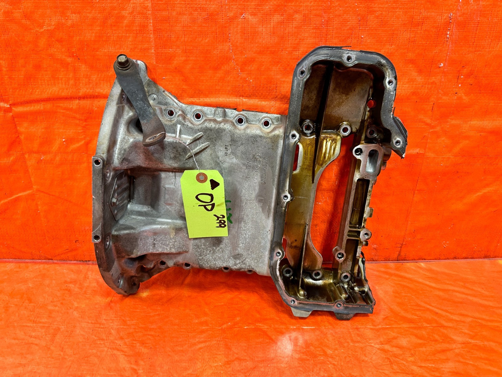 13 16 HYUNDAI GENESIS COUPE 3.8L G6DJ ALUMINUM UPPER OIL PAN ASSEMBLY OEM #2990
