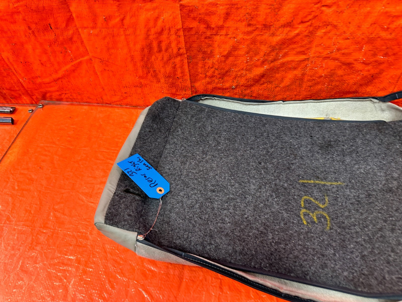 09 10 ACURA TSX   DRIVER LEFT REAR UPPER SEAT SKIN WRAP GRAY OEM 3217