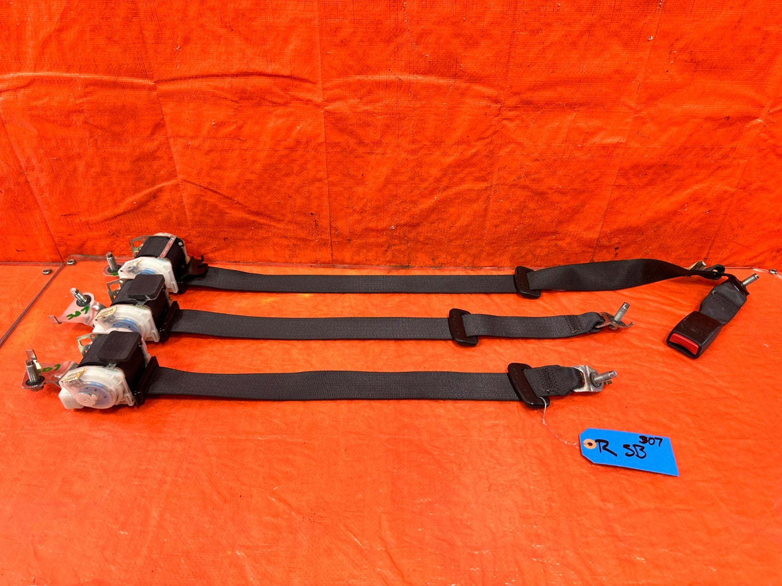 07 11 HONDA CIVIC SI SEDAN REAR SEAT SAFETY BELT SET   LEFT RIGHT BELTS OEM #3070