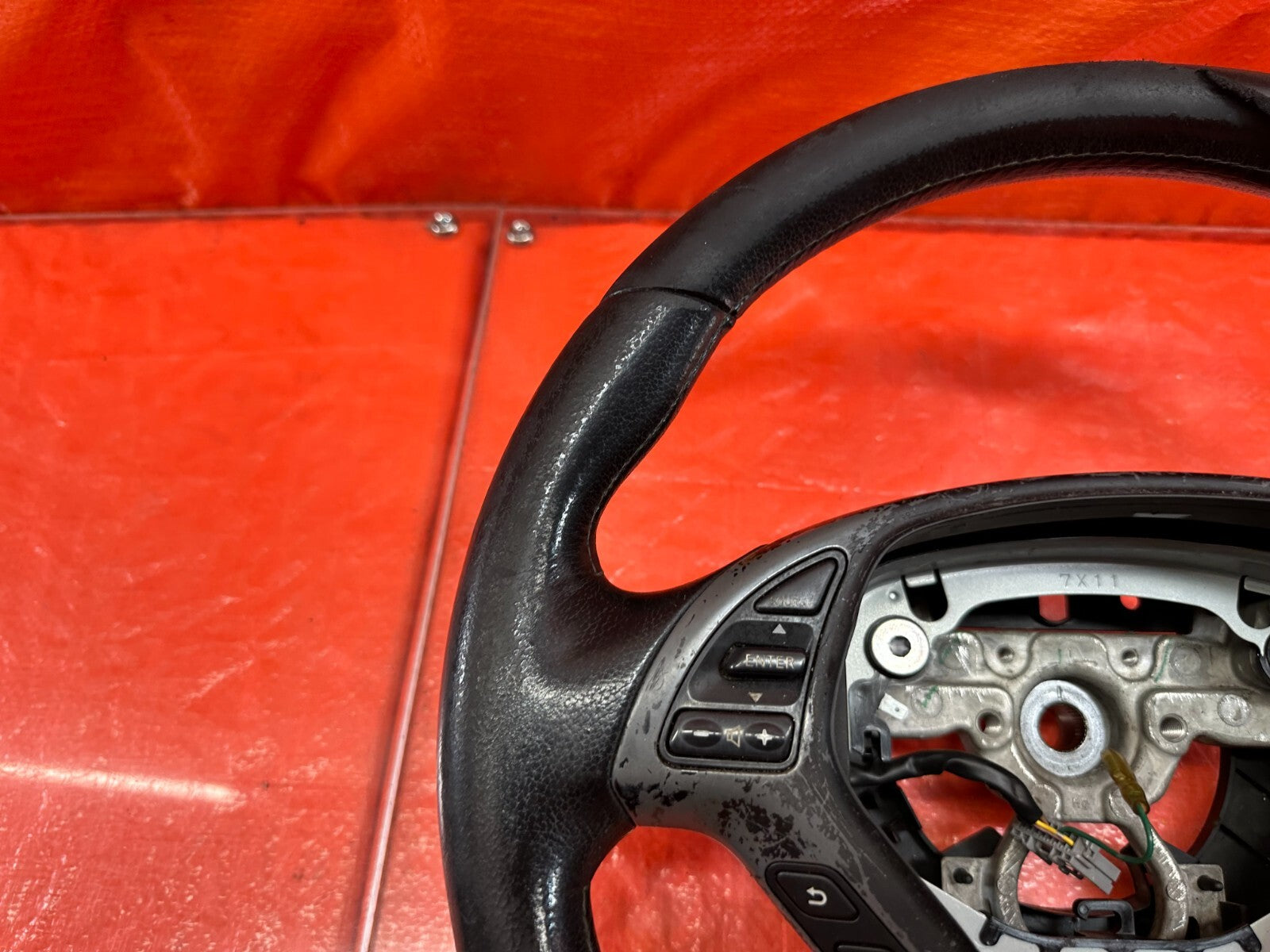08 15 INFINITI G37 & Q60    2D COUPE  STEERING WHEEL   WEAR READ DESC   OEM #18811