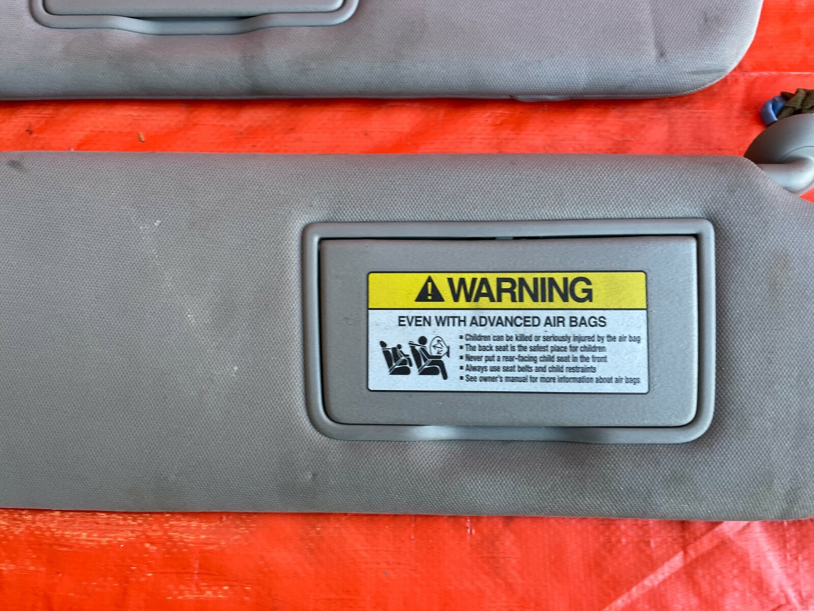 11 13 HONDA ODYSSEY   SUNVISOR SET   LEFT RIGHT DRIVER PASSENGER   GRAY   OEM OE4