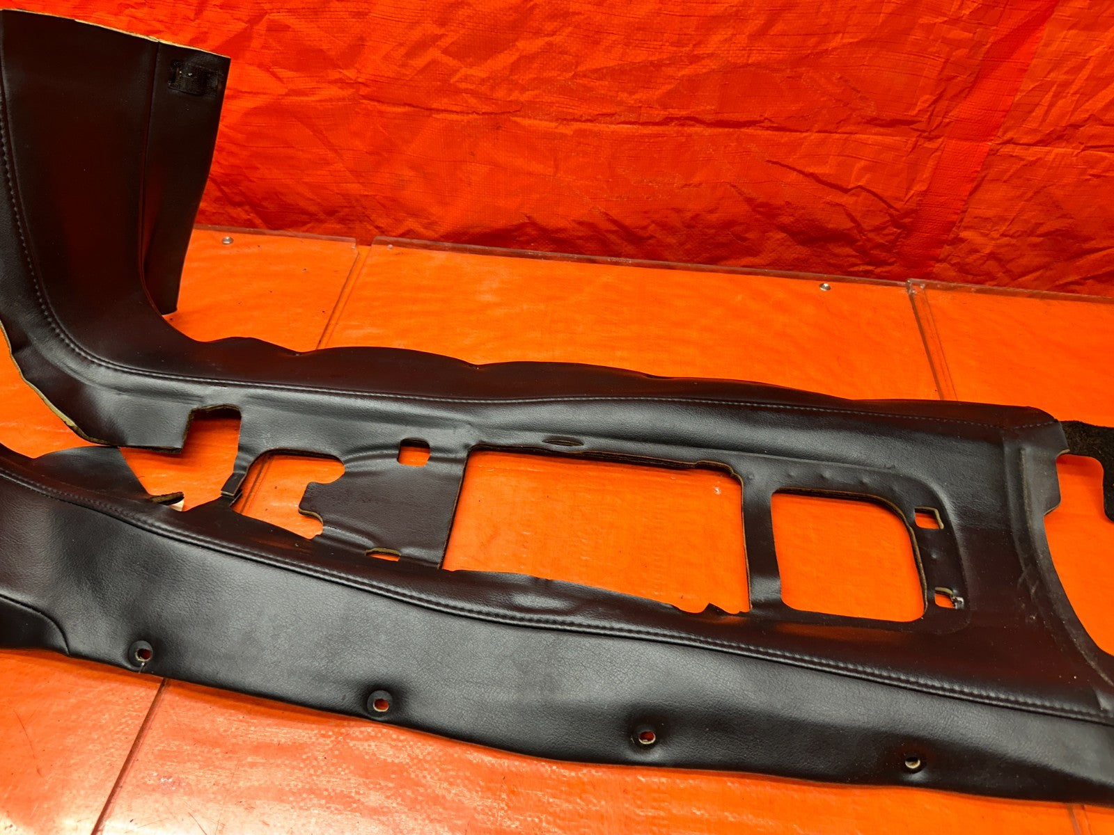 00 03 HONDA S2000 AP1 2.0L BLACK LEATHER CENTER CONSOLE TUNNEL TRIM COVER OEM #312