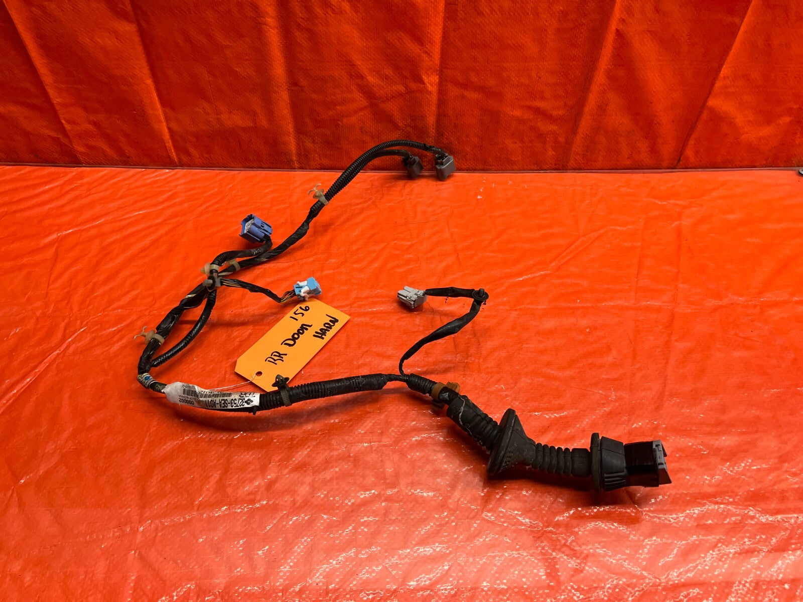 2005 05 ACURA TSX   DOOR WIRING HARNESS WIRE LOOM   PASSENGER RIGHT REAR OEM 1560