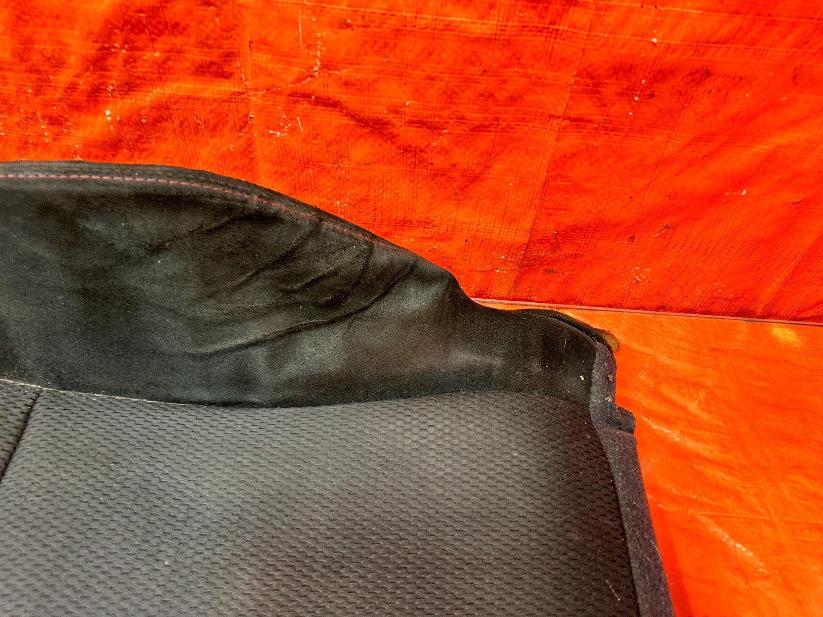 06 11 HONDA CIVIC SI DRIVER LEFT FRONT UPPER SEAT SKIN CLOTH FABRIC COVER OEM 002
