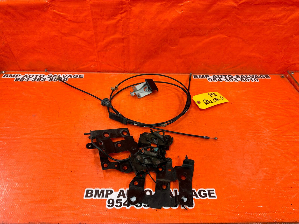 08 15 INFINITI G37 & Q60 COUPE   HOOD LATCH W/ REKEASE CABLE & BRACKETS OEM #24813