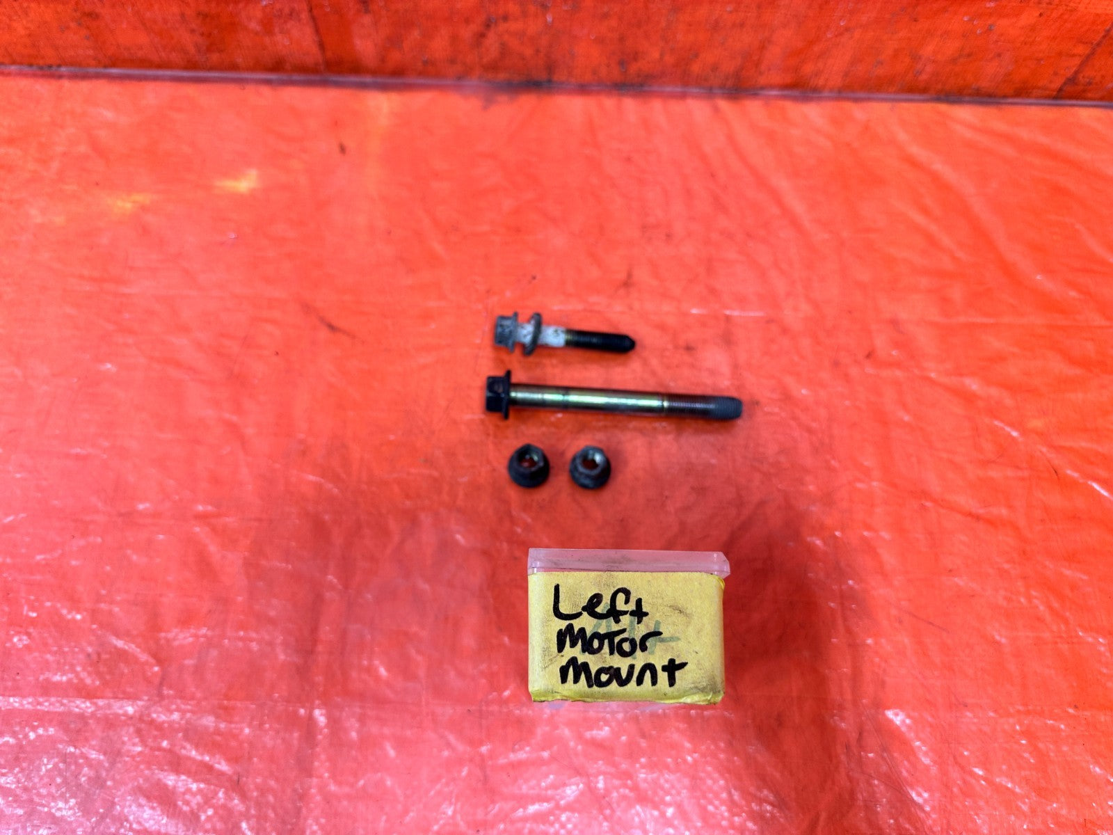 94 01 ACURA INTEGRA   DRIVER LEFT ENGINE MOTOR MOUNT BOLTS HARDWARE NUTS OEM 3090