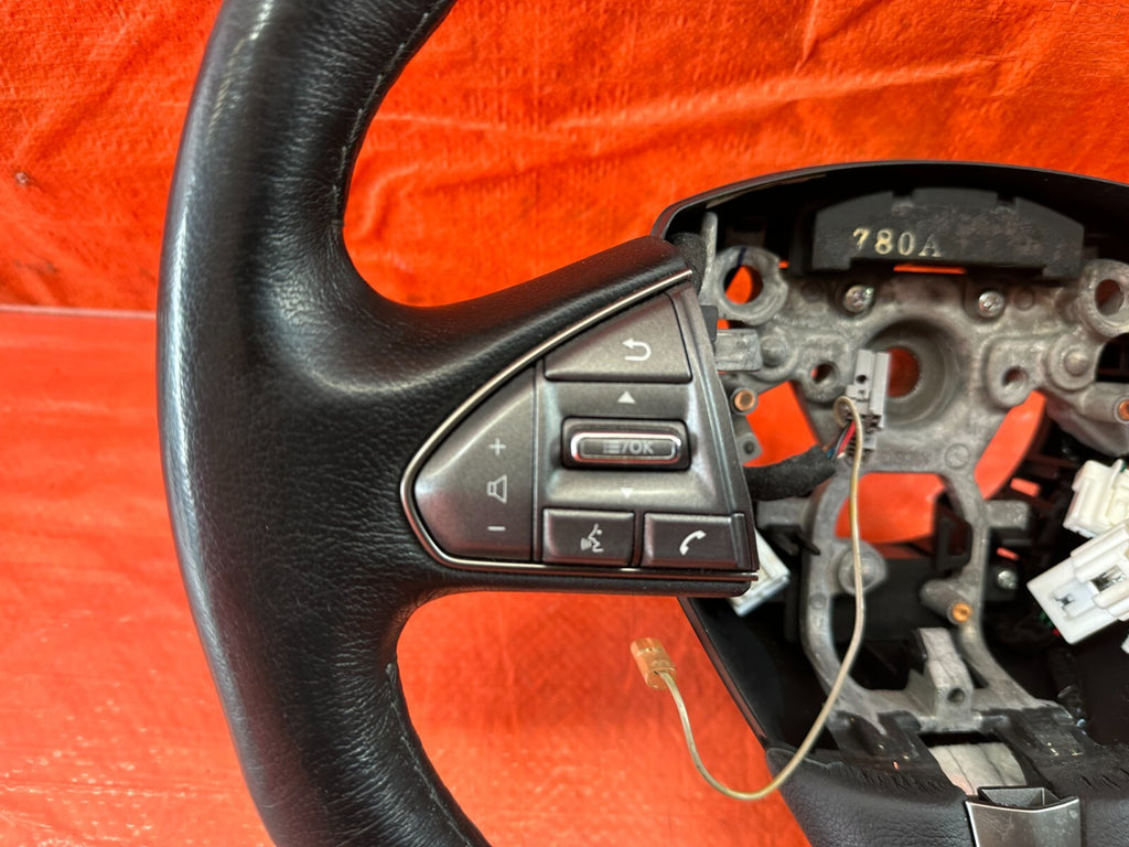 2017 17 INFINITI Q50 RED SPORT 400 RWD   STEERING WHEEL   NON HEATED   OEM #24211