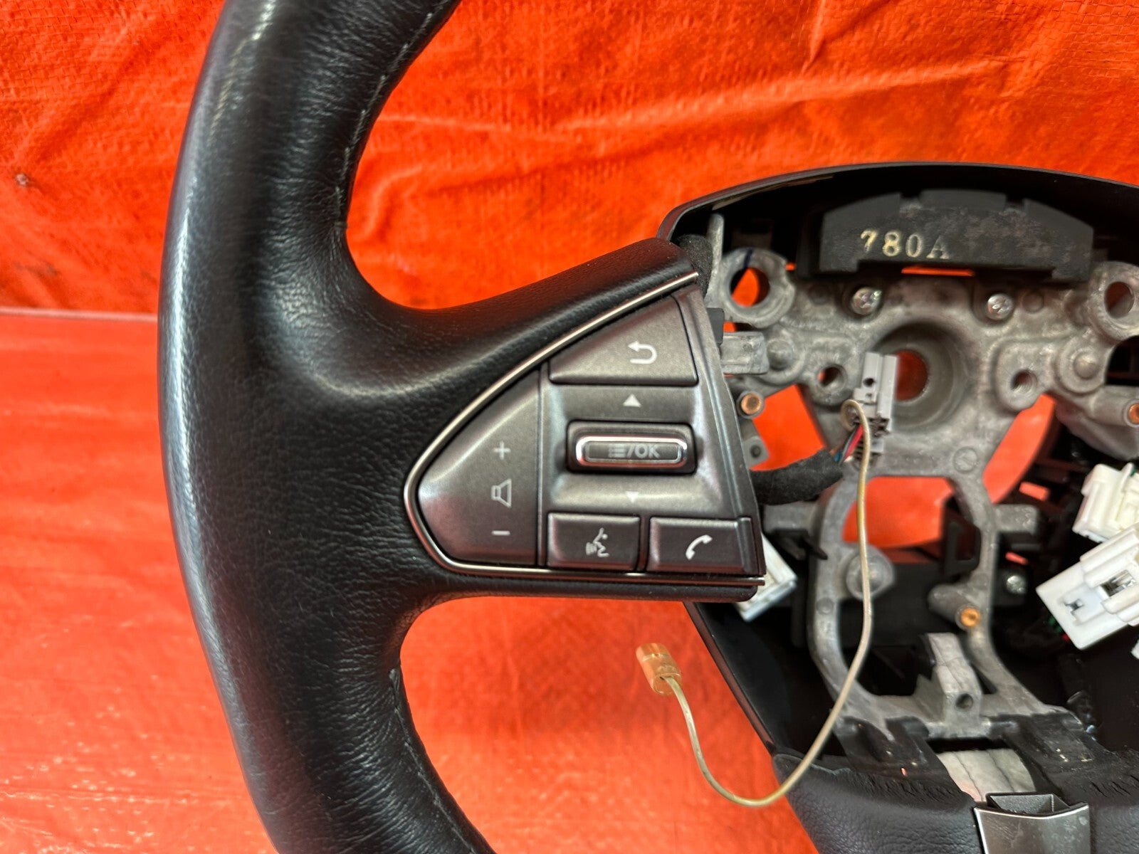 2017 17 INFINITI Q50 RED SPORT 400 RWD   STEERING WHEEL   NON HEATED   OEM #24211