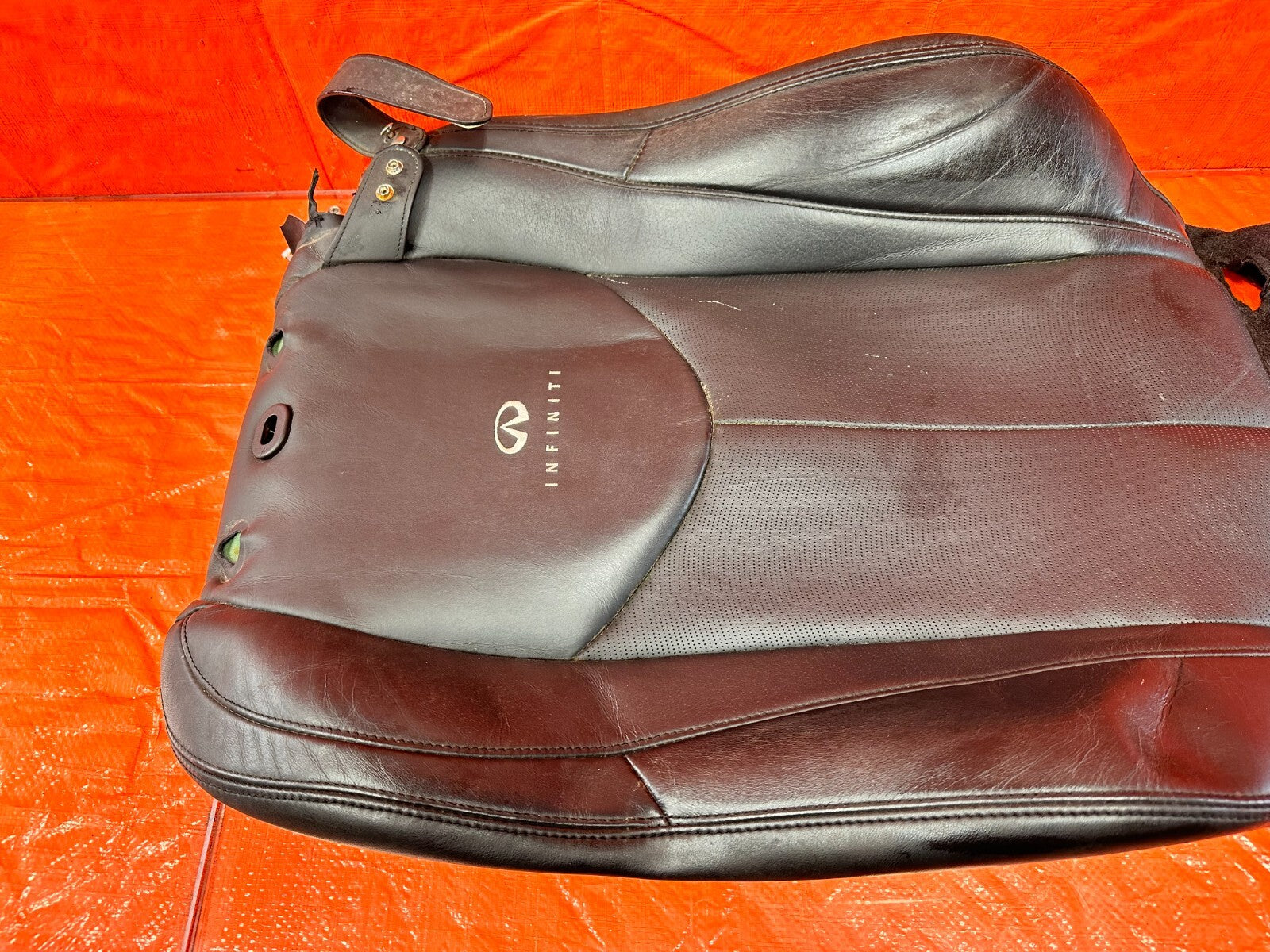 11 15 INFINITI G37 CONVERTIBLE DRIVER LEFT FRONT SEAT LEATHER SKIN WRAP OEM 27816