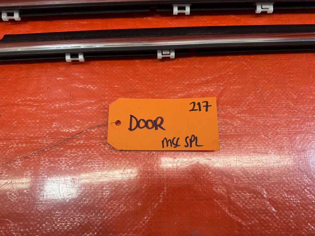 08 15 LANCER EVOLUTION X EVO 10 LEFT RIGHT FRONT REAR CHROME DOOR GLASS TRIM 21710