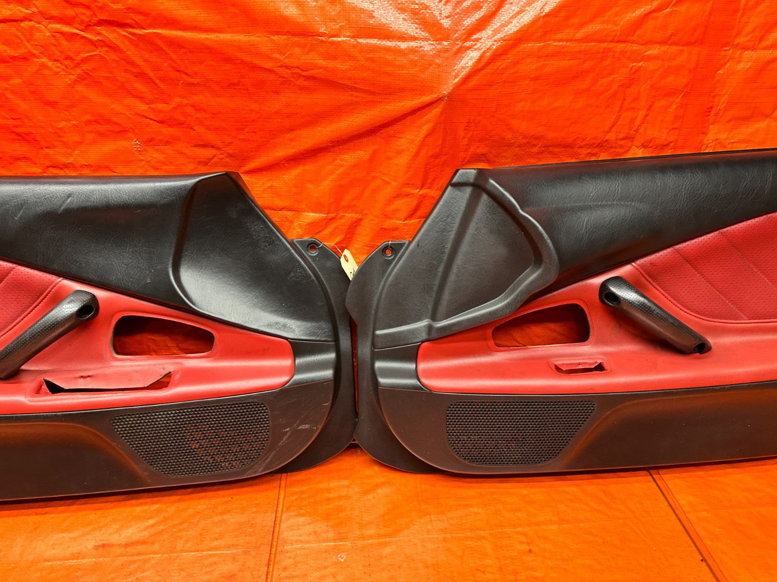00 03 HONDA S2000 AP1 2.0L BLACK RED INTERIOR DOOR PANELS CARDS LEFT RIGHT #33714
