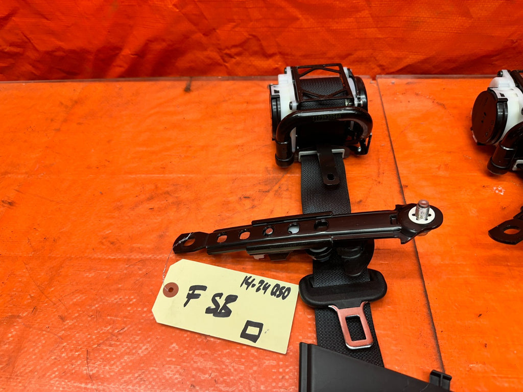 14 23 INFINITI Q50 LEFT & RIGHT FRONT SEAT BELTS SAFETY BELT BLACK OEM FACTORY *6