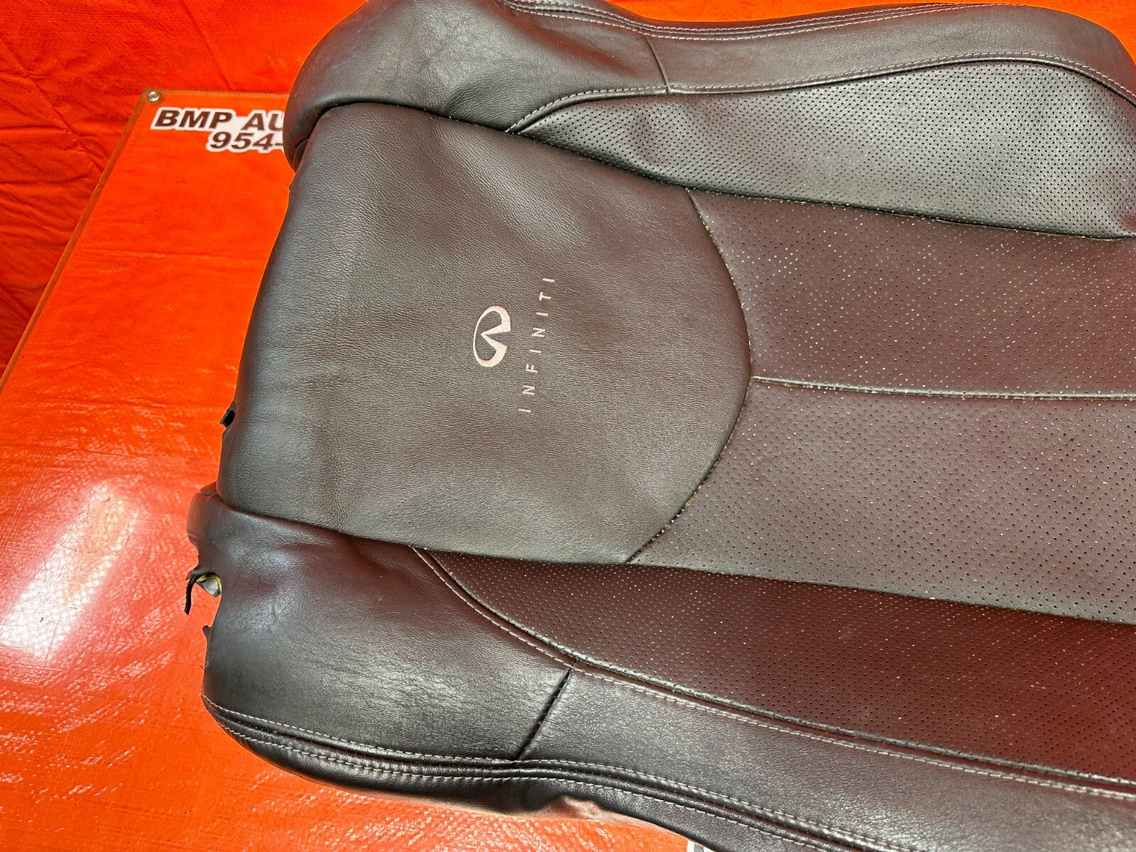 08 09 INFINITI G37 COUPE SPORT PASSENGER RIGHT FRONT UPPER SEAT LEATHER SKIN OEM10