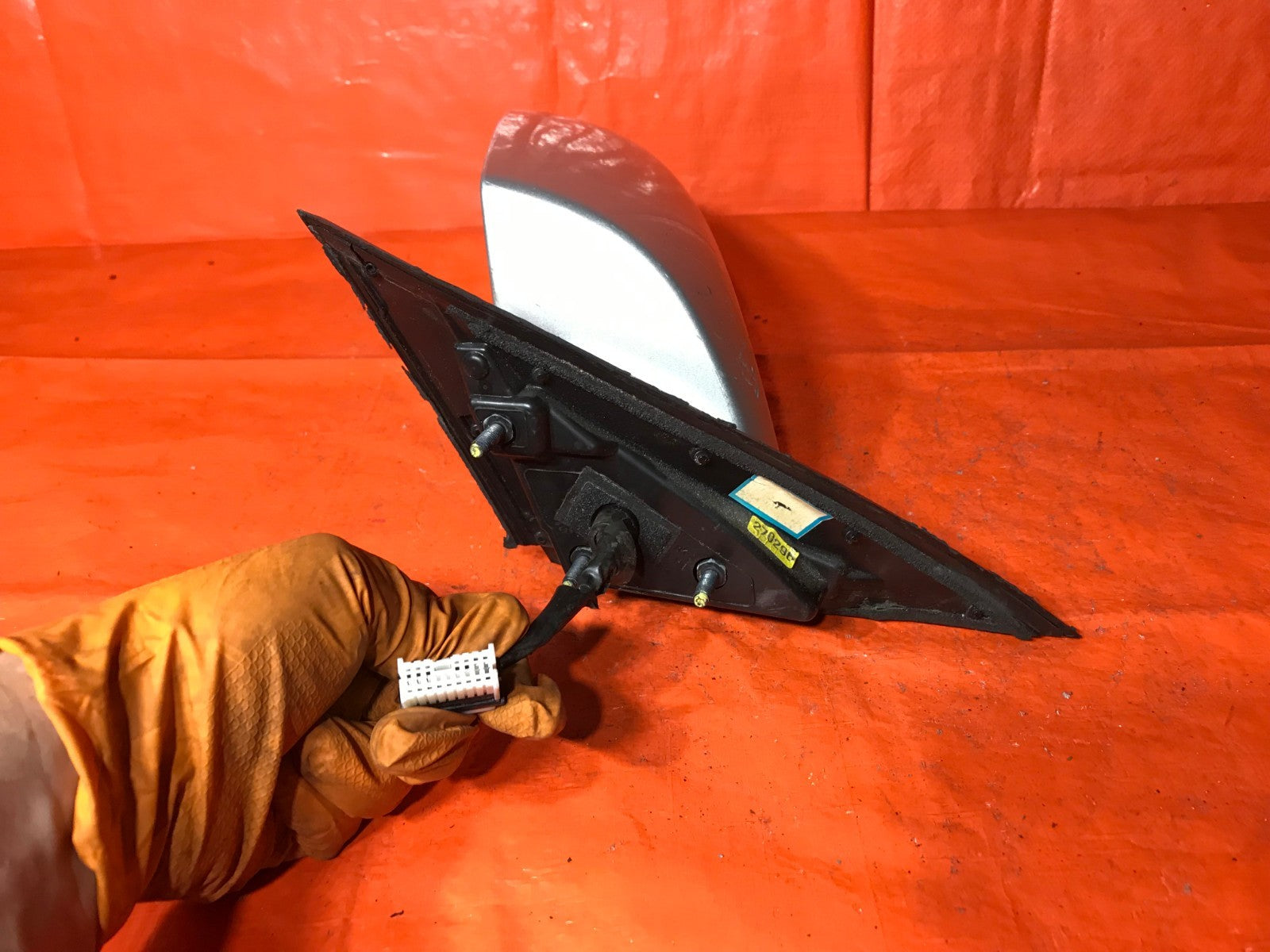 OEM 2012 2013 HYUNDAI GENESIS DRIVER LEFT SIDE VIEW MIRROR   SILVER NON SIGNAL7