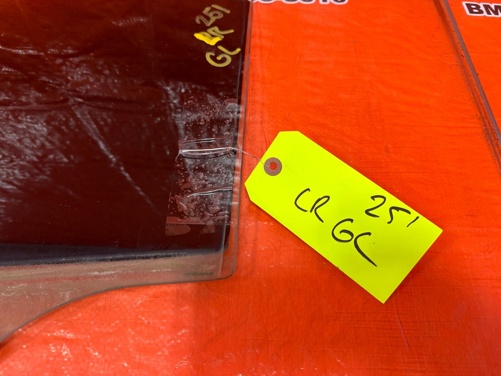 08 12 HONDA ACCORD SEDAN   DRIVER LEFT REAR DOOR GLASS WINDOW   OEM #2511
