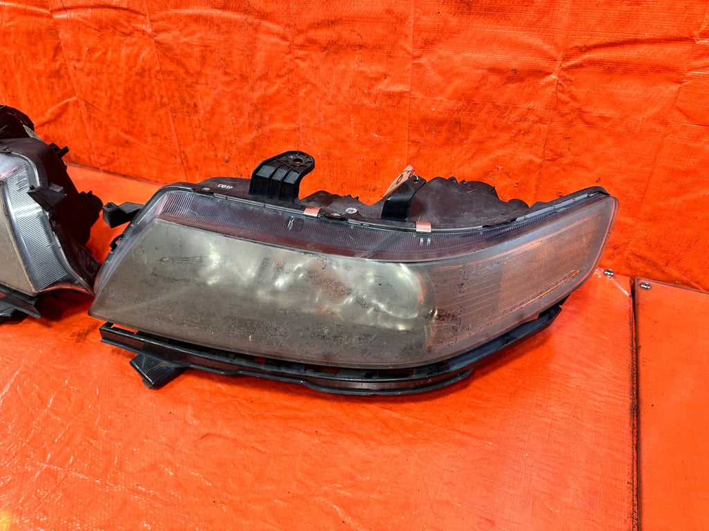 04 05 ACURA TSX LEFT & RIGHT HEADLIGHTS HEADLAMPS W/ BALLASTS  PIG TAILS OEM 3221