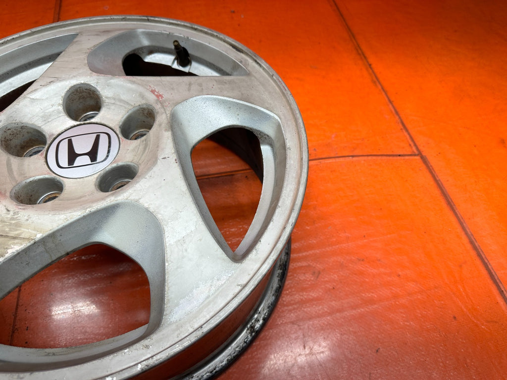 97-01 HONDA PRELUDE 2D 2.2L H22A4 SINGLE OEM ALLOY WHEEL RIM 16X6.5" OEM #LUDE-15