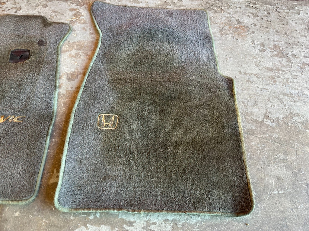 96 00 HONDA CIVIC COUPE   FLOOR MAT SET   LEFT RIGHT FRONT WEAR   OEM #2211