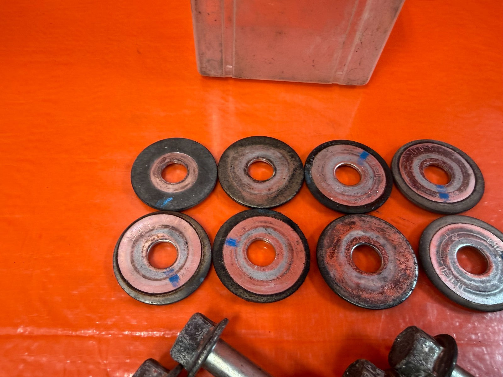 09 14 ACURA TSX   POWER STEERING RACK GEAR BOX BOLTS HARDWARE WASHERS OEM #3215