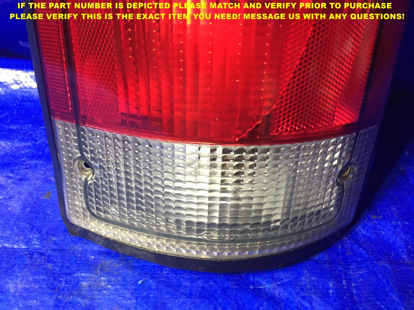 OEM 97 98 99 00 01 02 03 04 FORD E150 E250 E350 VAN PASSENGER RIGHT TAIL LIGHT R3