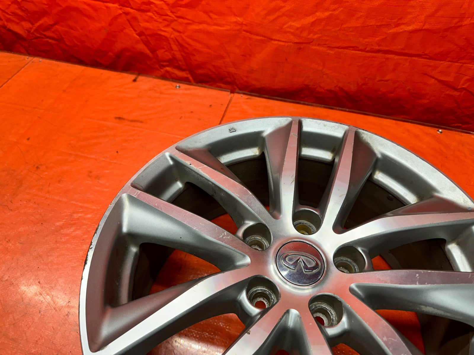 14-17 INFINITI Q50 17 INCH 10 SPOKE ALLOY WHEEL RIM W/ TPMS SENSOR OEM FACTORY10