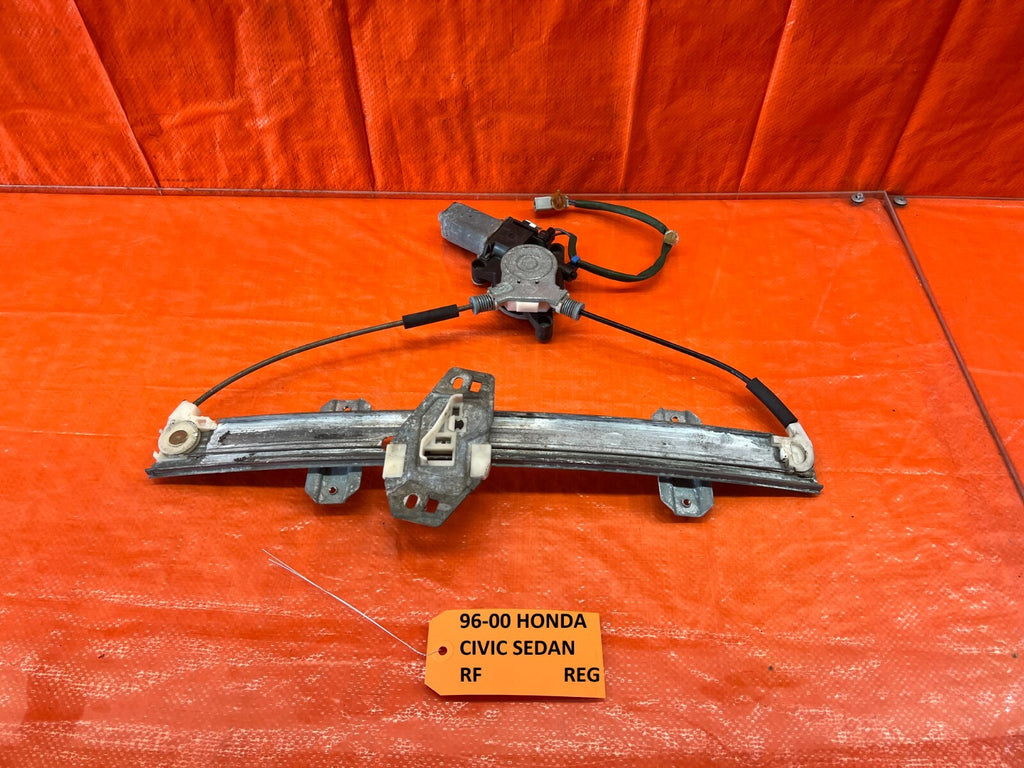 96 00 HONDA CIVIC SEDAN EX GX LX   WINDOW REGULATOR W/ MOTOR RIGHT FRONT OEM 1620