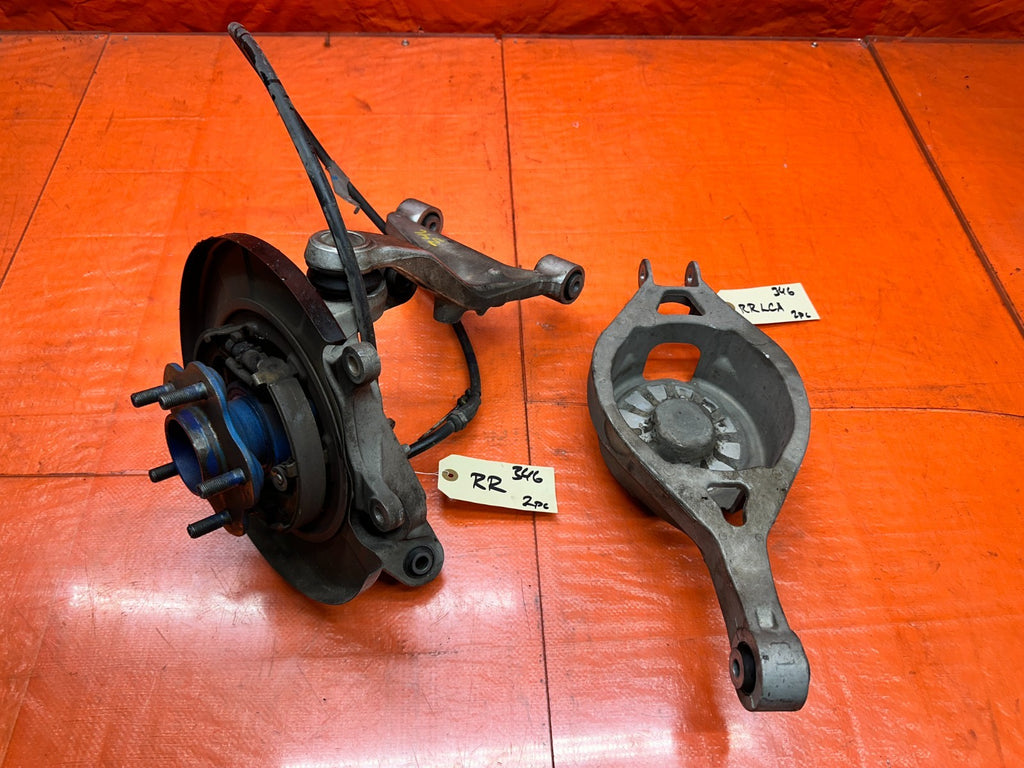 03-08 NISSAN 350Z RIGHT REAR SPINDLE KNUCKLE HUB WITH CONTROL ARMS OEM #3460