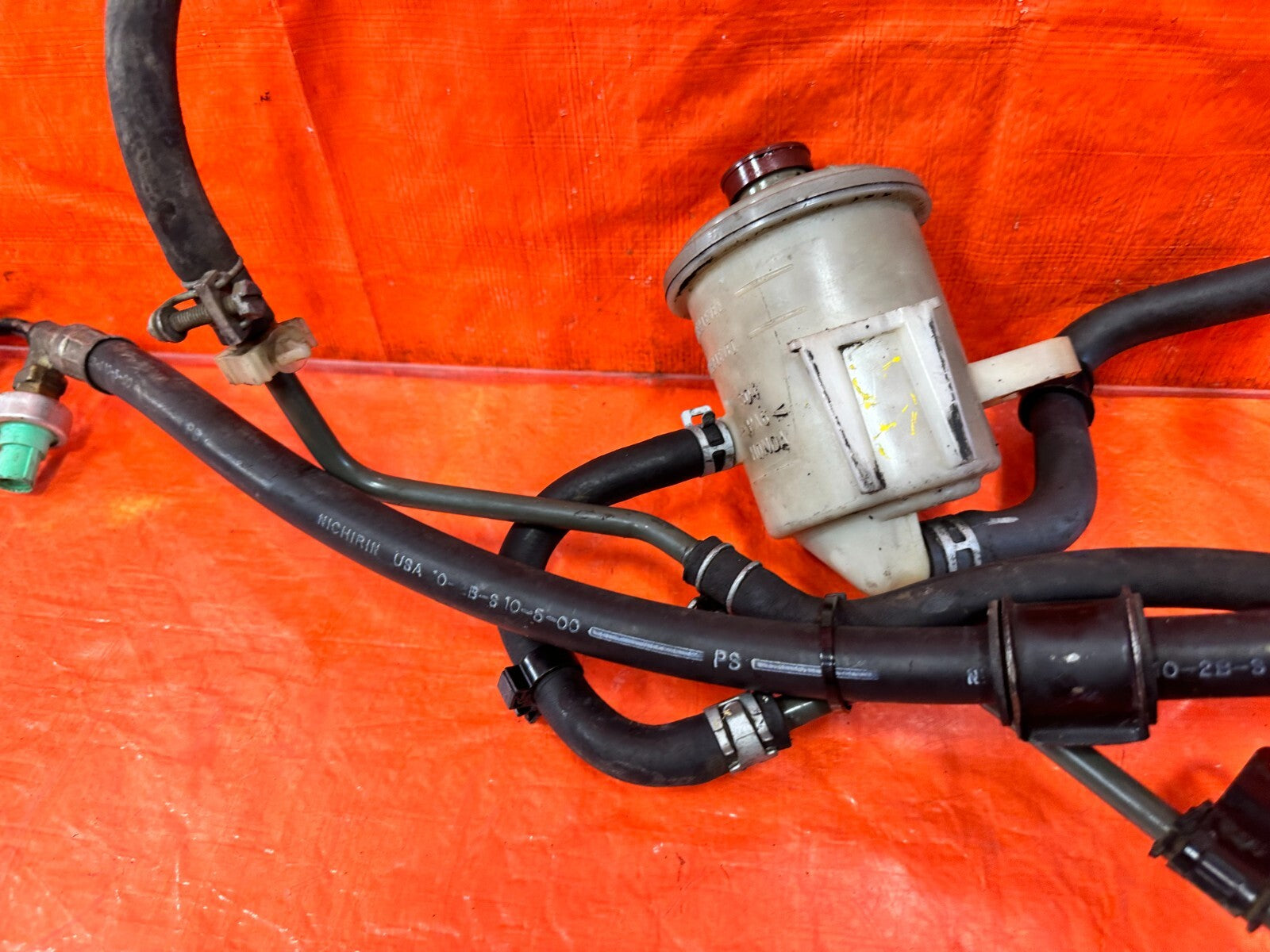 99 00 HONDA CIVIC SI EM1 COMPLETE B16A2 POWER STEERING LINES PACKAGE W/ TANK 2856