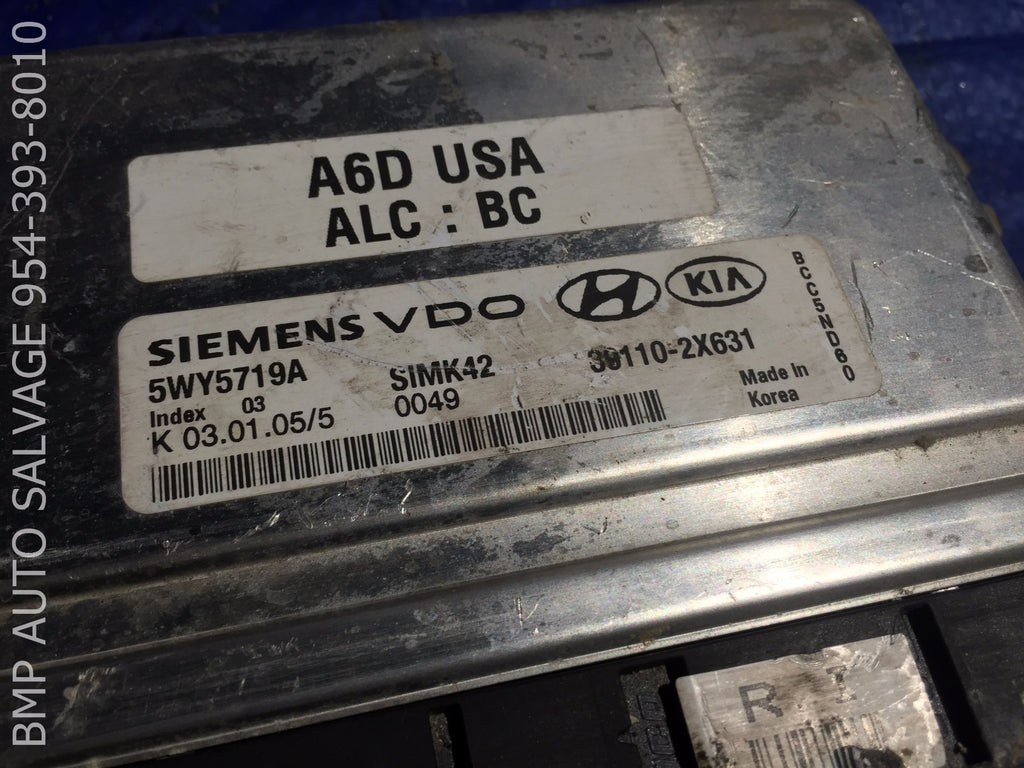 OEM 2005 KIA RIO ECU 5WY5719A ENGINE COMPUTER BRAIN ECM #1112 #D8921