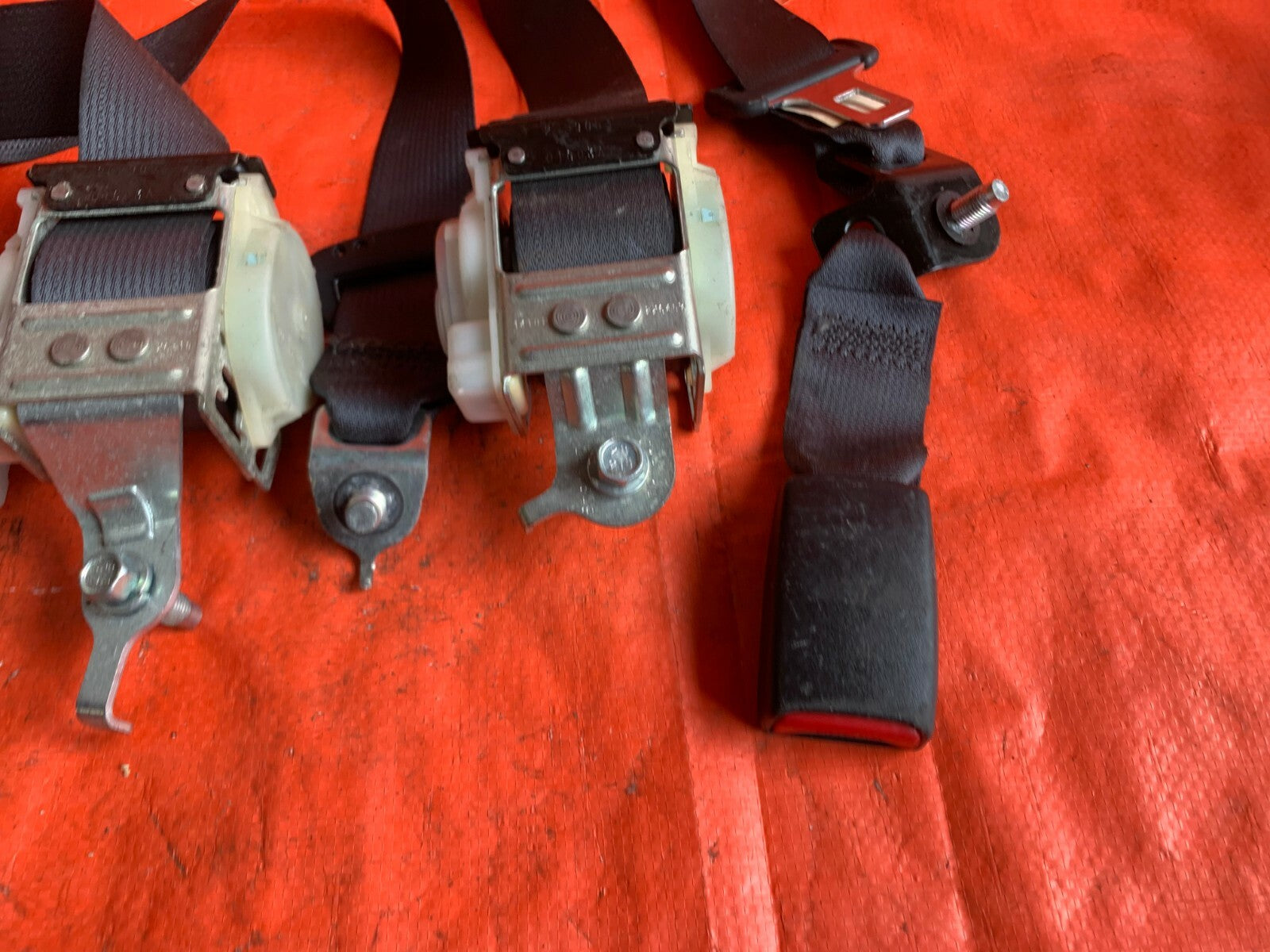 OEM 2008 08 HONDA CIVIC SI COUPE   COMPLETE REAR SEAT BELT SET LEFT RIGHT CENTER6