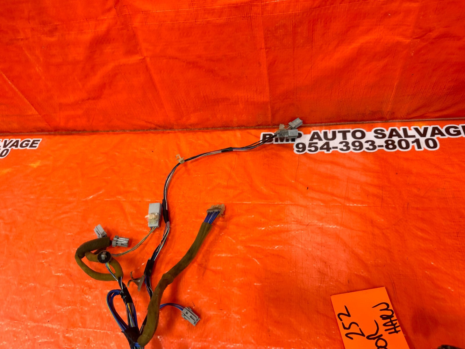 97 98 HONDA PRELUDE   PASSENGER RIGHT DOOR WIRING HARNESS WIRE LOOM   OEM #2527