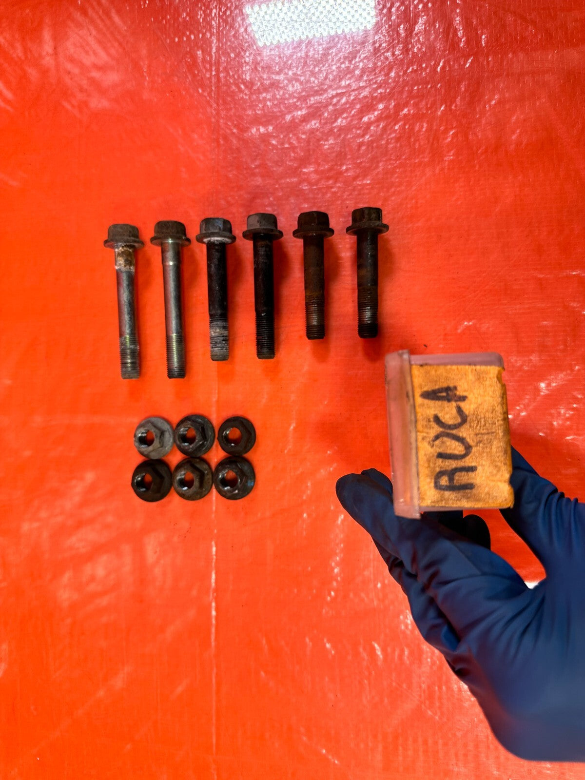 08 15 SUBARU IMPREZA WRX & STI   LET AND RIGHT REAR UPPER CONTROL ARM BOLTS 2830