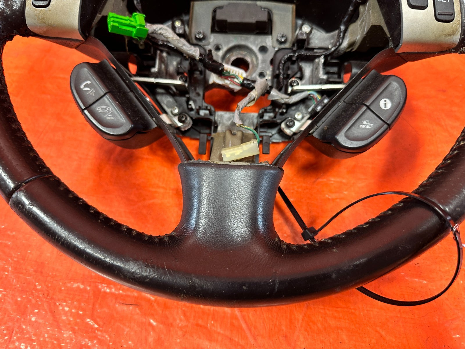 04 08 ACURA TSX LEATHER STEERING WHEEL W/ CRUISE AUDIO SWITCHES OEM #3309