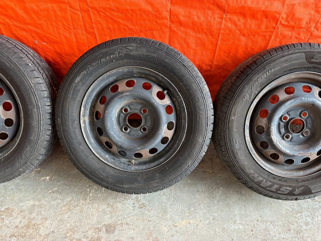 92 00 HONDA CIVIC   FACTORY STEEL WHEELS W TIRES   SET OF 5   PICK UP MIAMI ONLY3