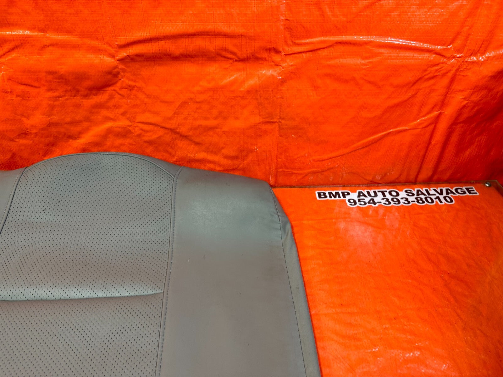 02 04 ACURA RSX GRAY PASSENGER RIGHT REAR UPPER SEAT SKIN LEATHER COVER OEM 2542